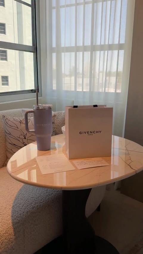 Instagram post by @fragranceknowledge for Givenchy Beauty. Caption reads: Miami weekend with @givenchybeauty....