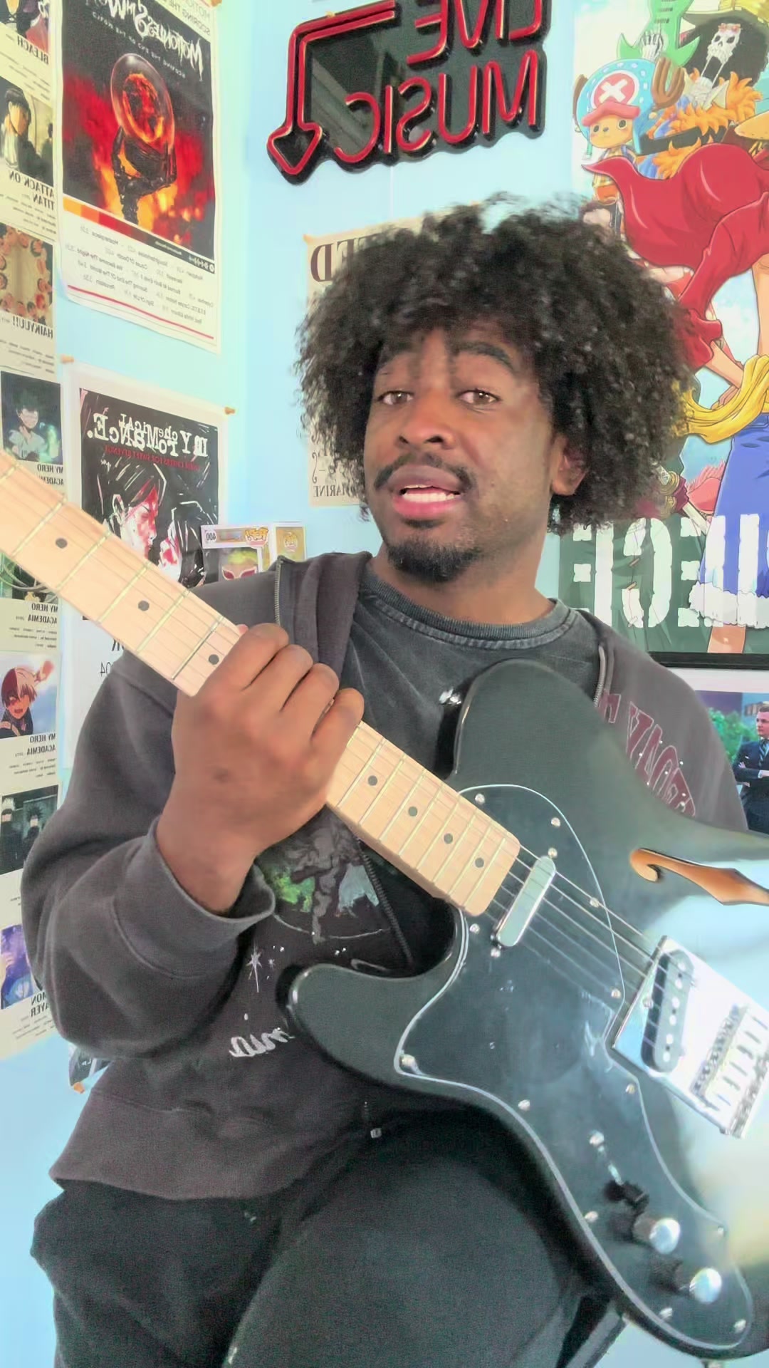 TikTok post by @keemoakes for Fender. Caption reads: I’m loving my new guitar @Fender #fyp #guitar #ad.