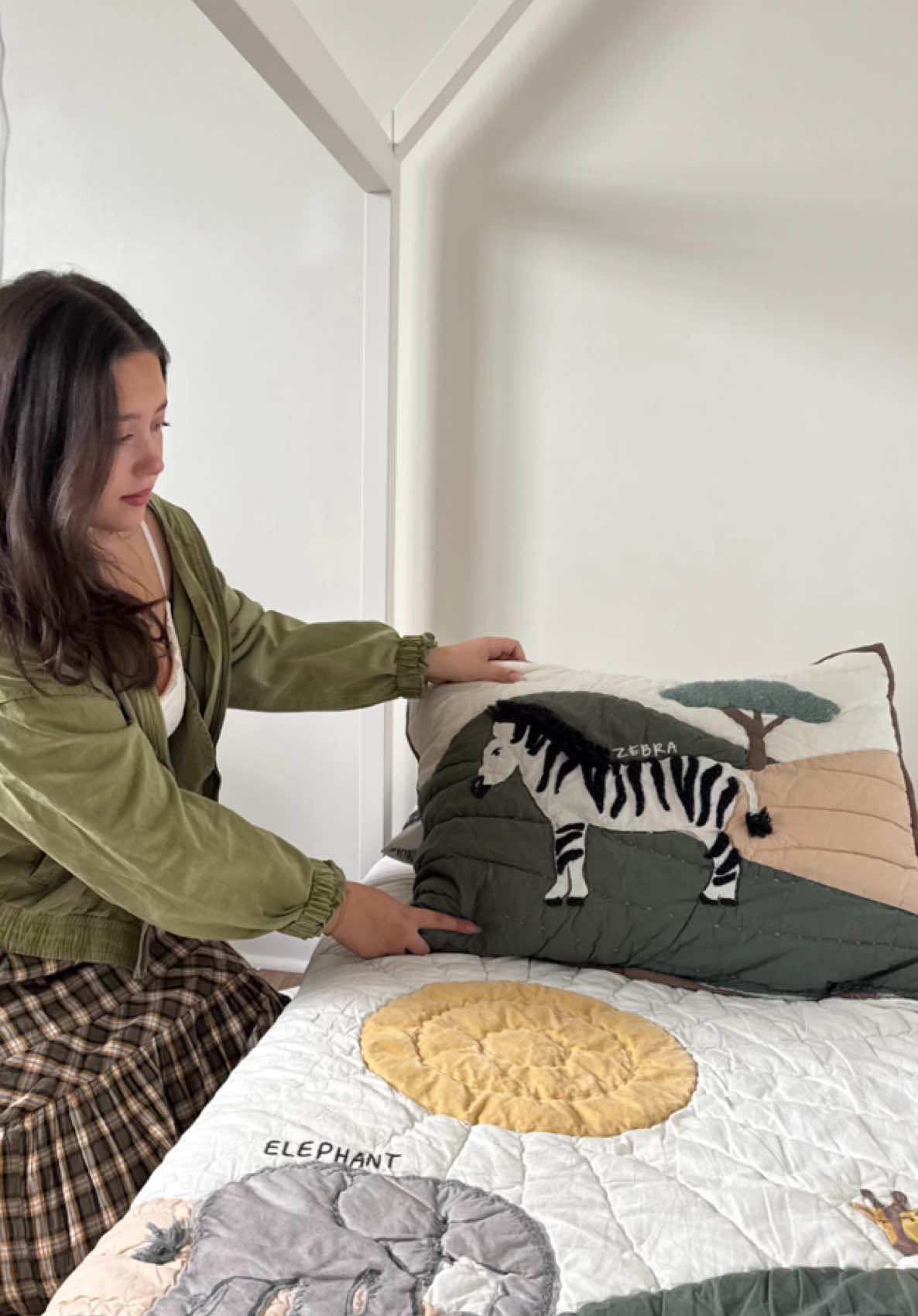 TikTok post by @addie_mccracken123 for Pottery Barn Kids. Caption reads: [...] his dream room & we are obsessed! @Pottery....