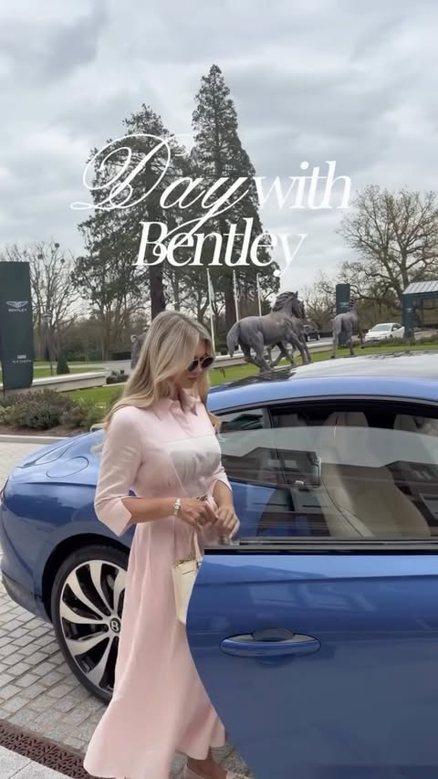 Instagram post by @ultrasophisticate for Bentley Motors. Caption reads: a day with @bentleymotors 🩷🎀 Thank you....
