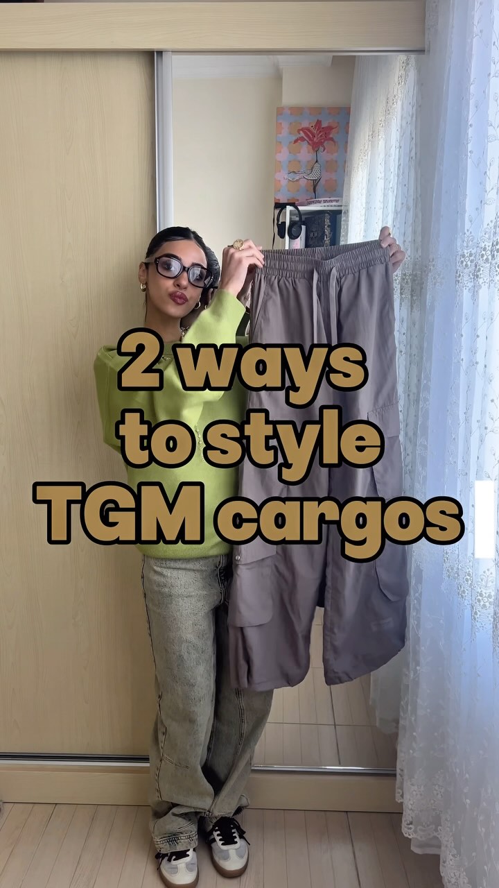 Instagram post by @ritzfitss for The Giving Movement. Caption reads: These TGM cargos are a MUST for spring time! You....