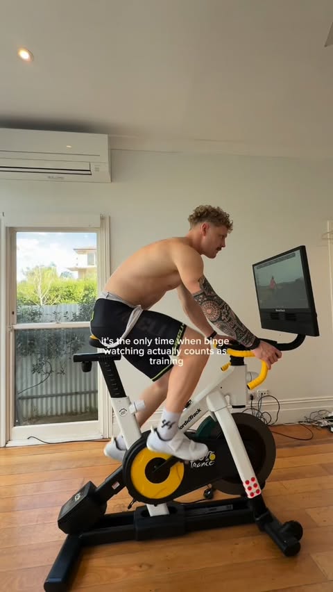 Instagram post by @tothemaxyy for NordicTrack. Caption reads: [...] no worries 

I am lucky to have my....