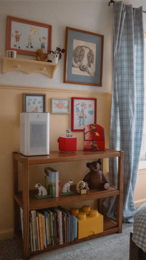 Instagram post by @homeinbloom_ for Medify Air. Caption reads: [...] a healthier home so I added the MA-25....