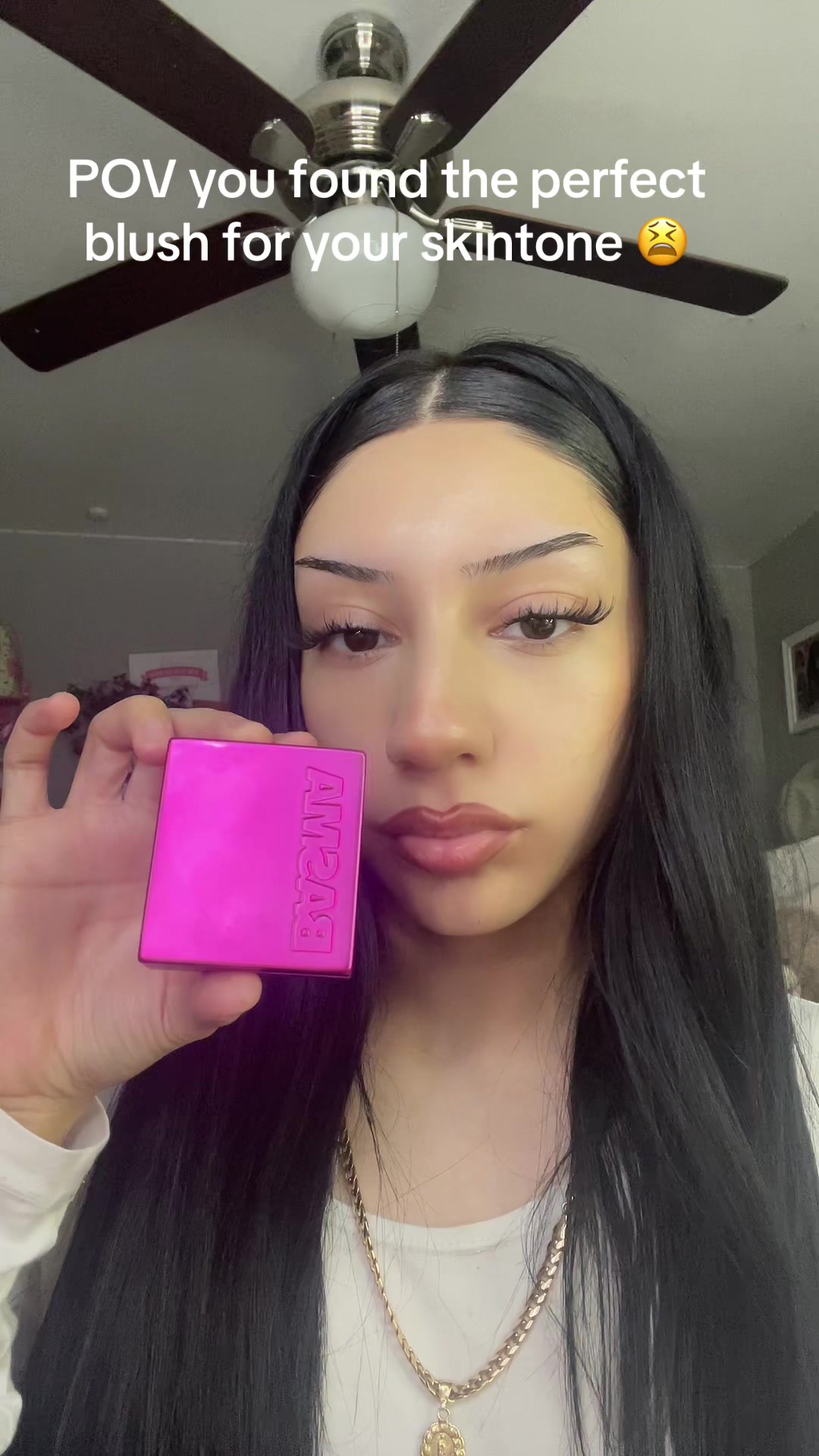 TikTok post by @lowkzgirlfriend for BASMA Beauty. Caption reads: @BASMA Beauty #basmabeauty #tiktokshopholidayhaul.
