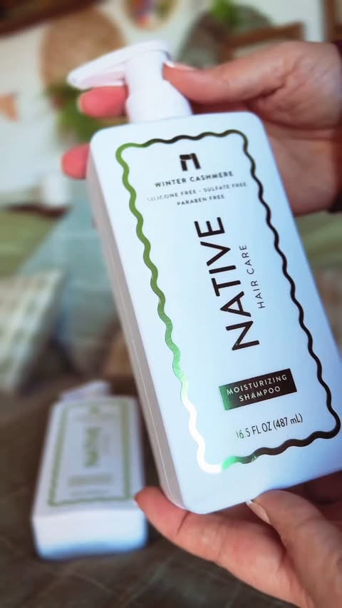 Instagram post by @the_urban_brie for Native. Caption reads: Wrapping my shower in Winter Cashmere this season....