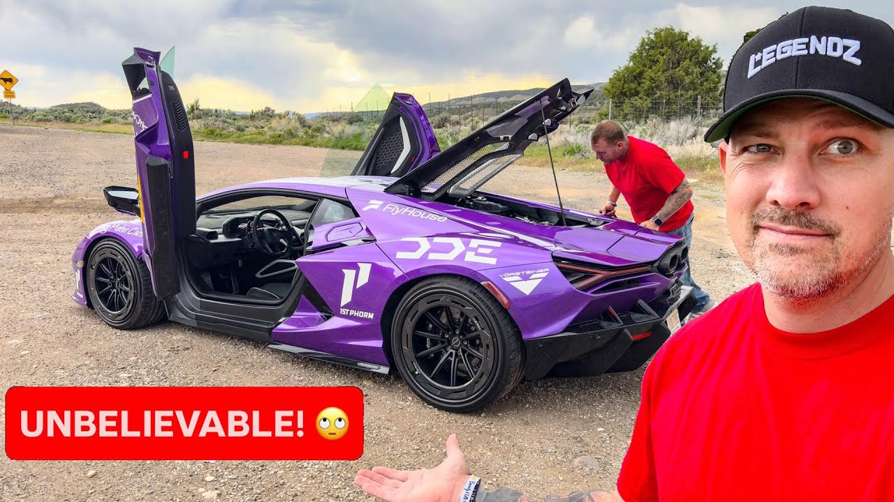 YouTube post by @DailyDrivenExotics for Ridge. Caption reads: You Won’t Believe What Happens to My Lamborghini....