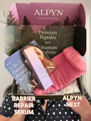 TikTok post by @nadyadangbidness for Alpyn Beauty. Caption reads: [...] skincare. Definitely another hit!....