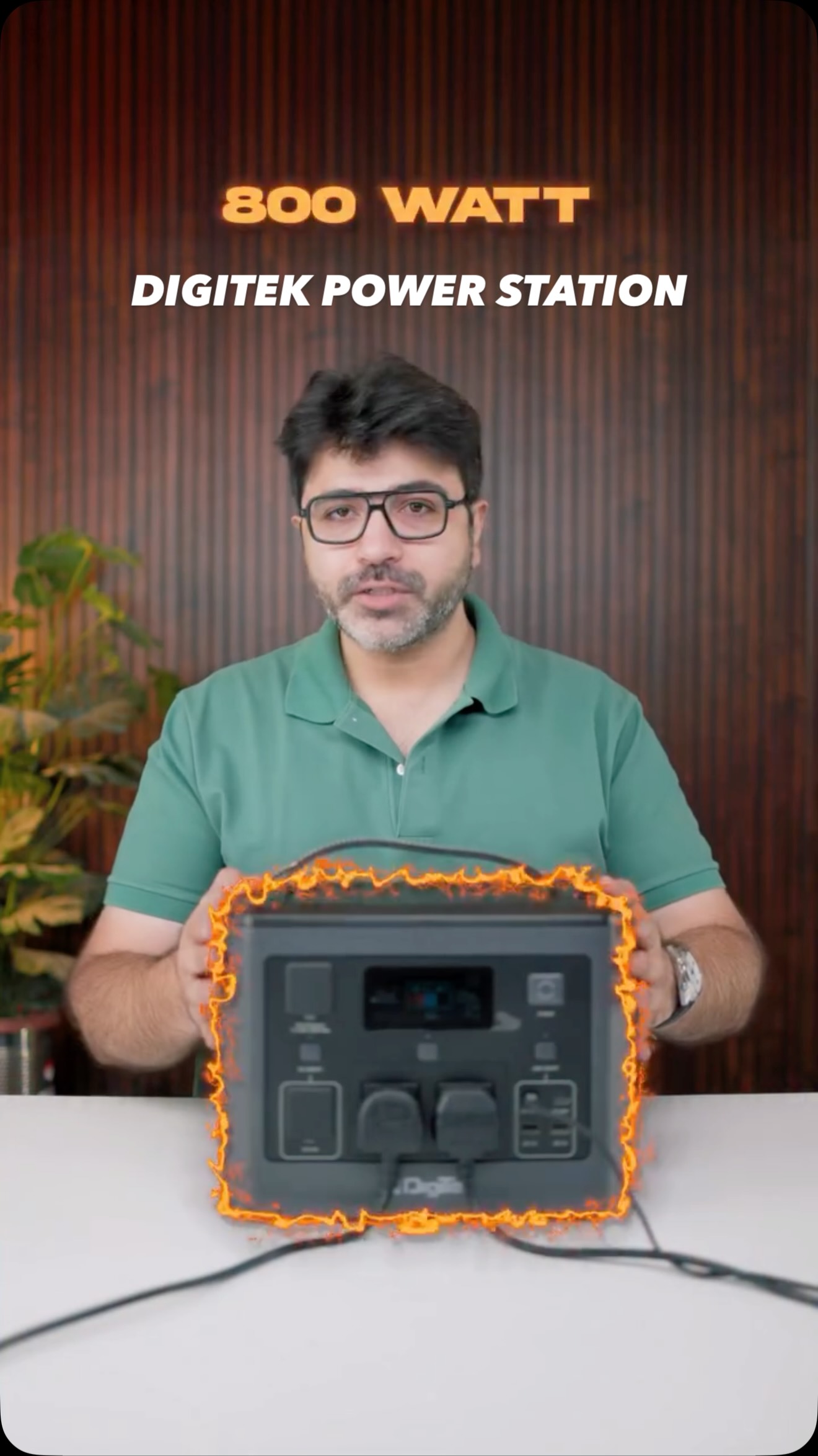 Instagram post by @the.photography.blogger for Digitek. Caption reads: Digitek Power Station, a portable AC/DC power....