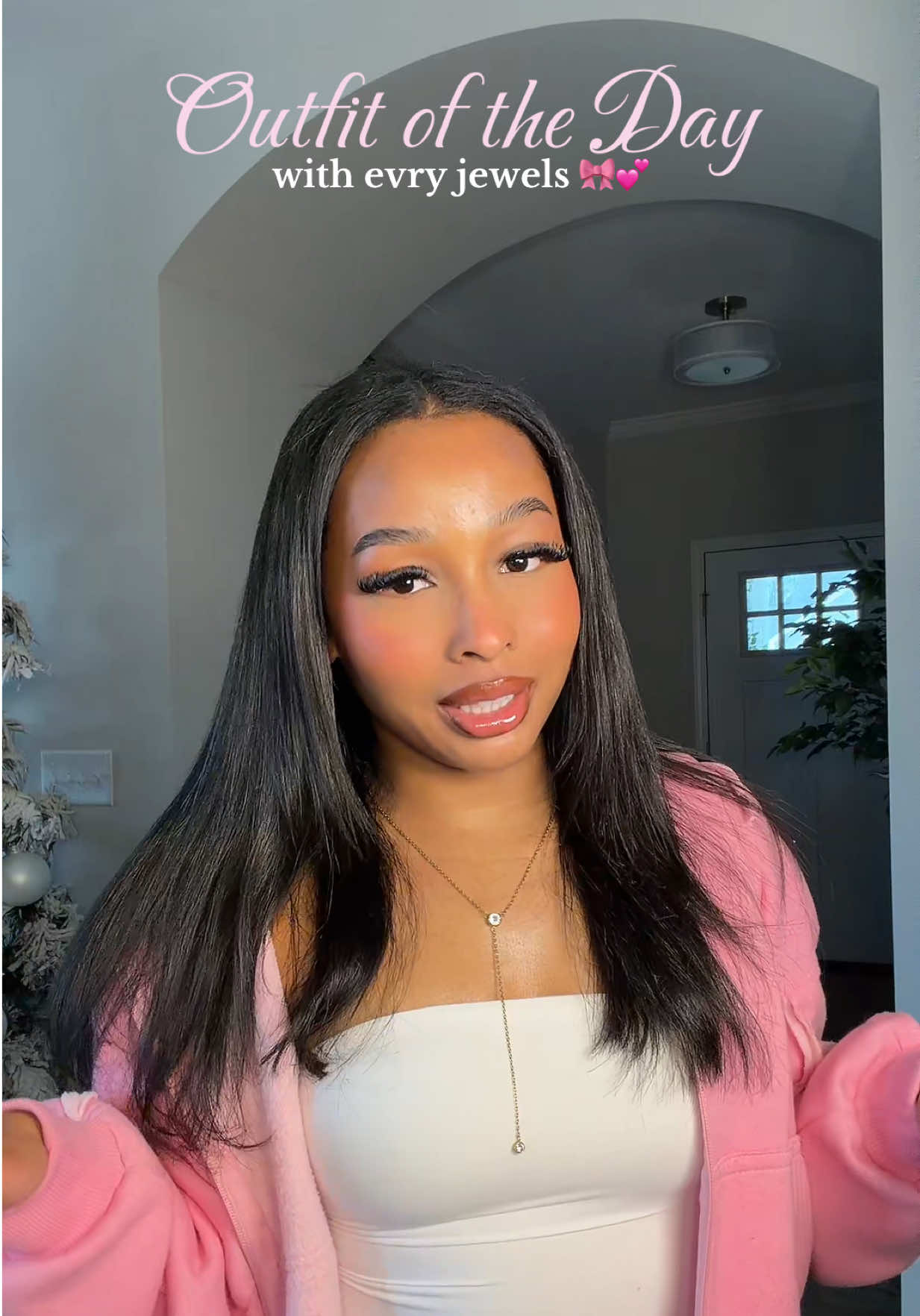 TikTok post by @clairetrinityy for EVRY JEWELS. Caption reads: [...] use my code CLAIRE2792 on your Evry Jewels....