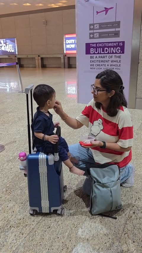 Instagram post by @baby_led_parenting for Butt Baby. Caption reads: [...] trip? The Sit & Go Cabin Luggage by....
