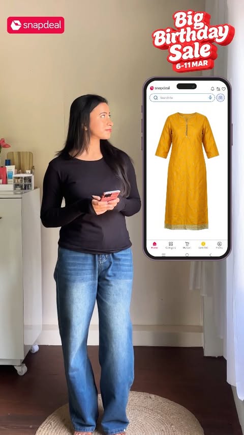 Instagram post by @stylishoutfit2.0 for Snapdeal. Caption reads: The countdown is on… ⏰ Snapdeal Big Birthday Sale....