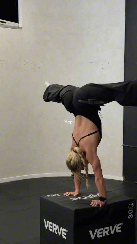 Instagram post by @stephstorm_fit for HOVERAir. Caption reads: [...] whilst I backflip Ad | Get up to 15% on....