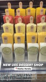 Instagram post by @thecarboholic for Morelia Gourmet Paletas. Caption reads: @paletasmorelia just opened on the Upper East Side....