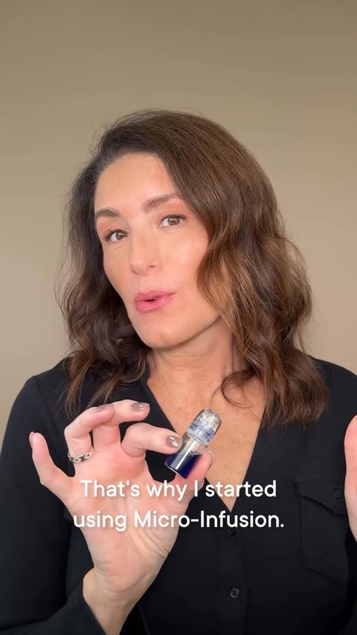 Instagram post by @evolvingover50 for Qure Skincare. Caption reads: Adding this one product to my skincare routine has....