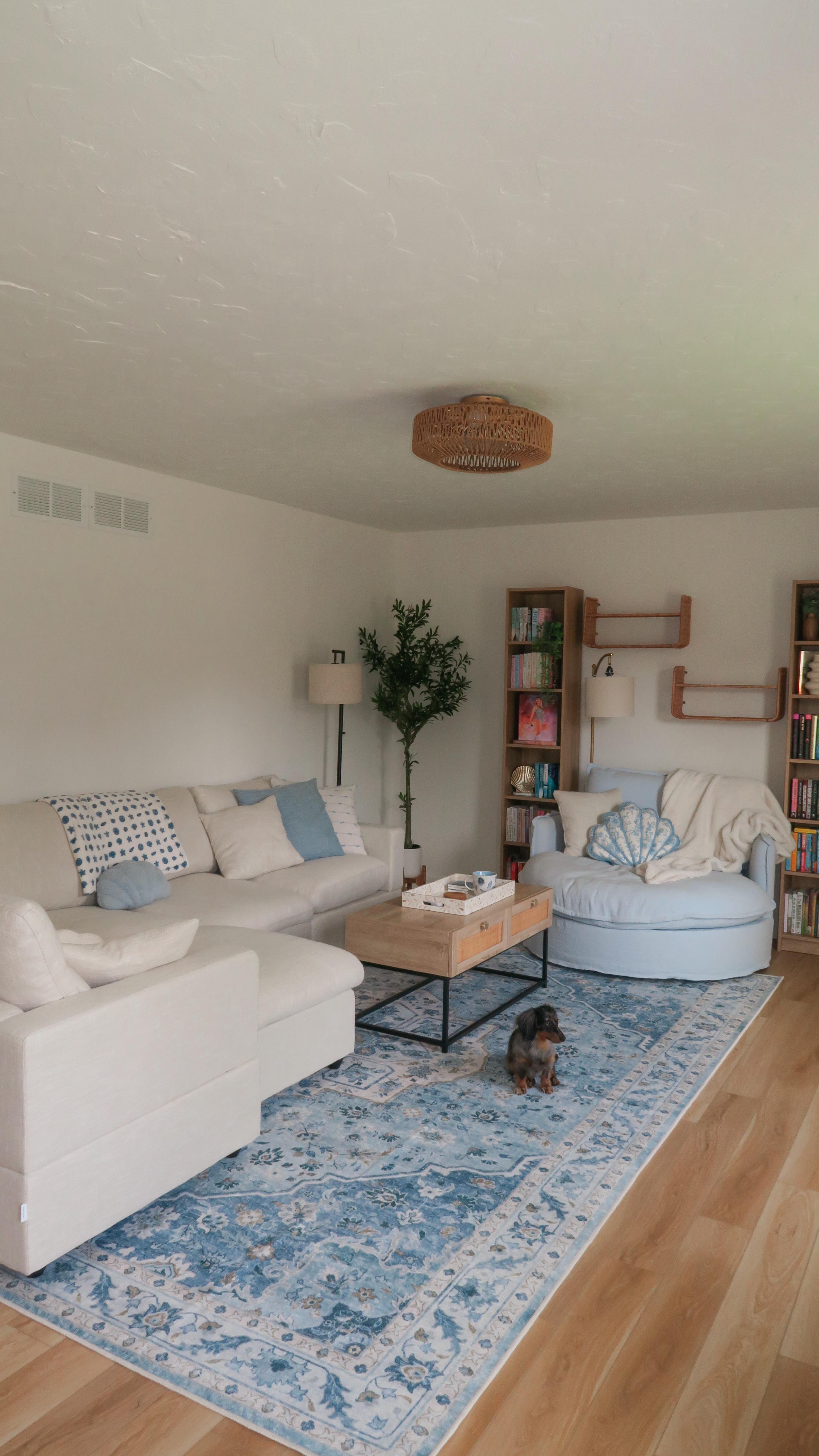 Instagram post by @morgan.schmoyer for Tumble Circus. Caption reads: This rug from @tumblerugs was the final touch....