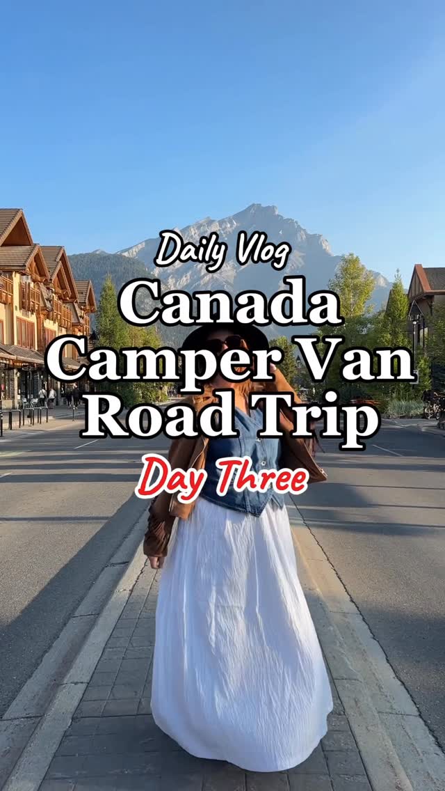 Instagram post by @passportstampsuk for Travel Alberta. Caption reads: 📍 Banff, Alberta

🇨🇦⛰️🚣‍♀️ Day THREE of our....