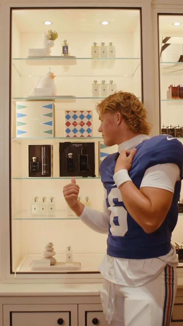 Instagram post by @jaxsondart for Jo Malone London. Caption reads: No longer gate keeping my pregame and holiday....