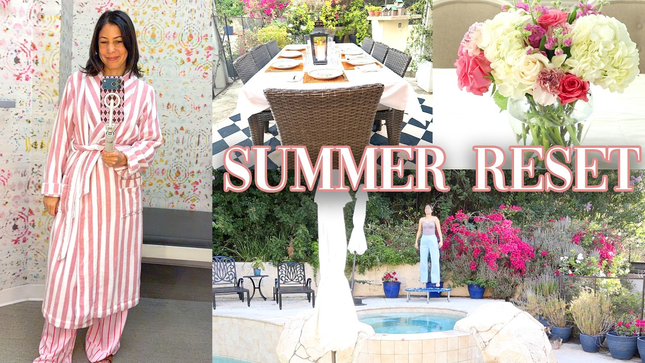 YouTube post by @TheDailyConnoisseur for Partnerize. Caption reads: Summer Reset | Patio Makeover, Rebounding Routine....