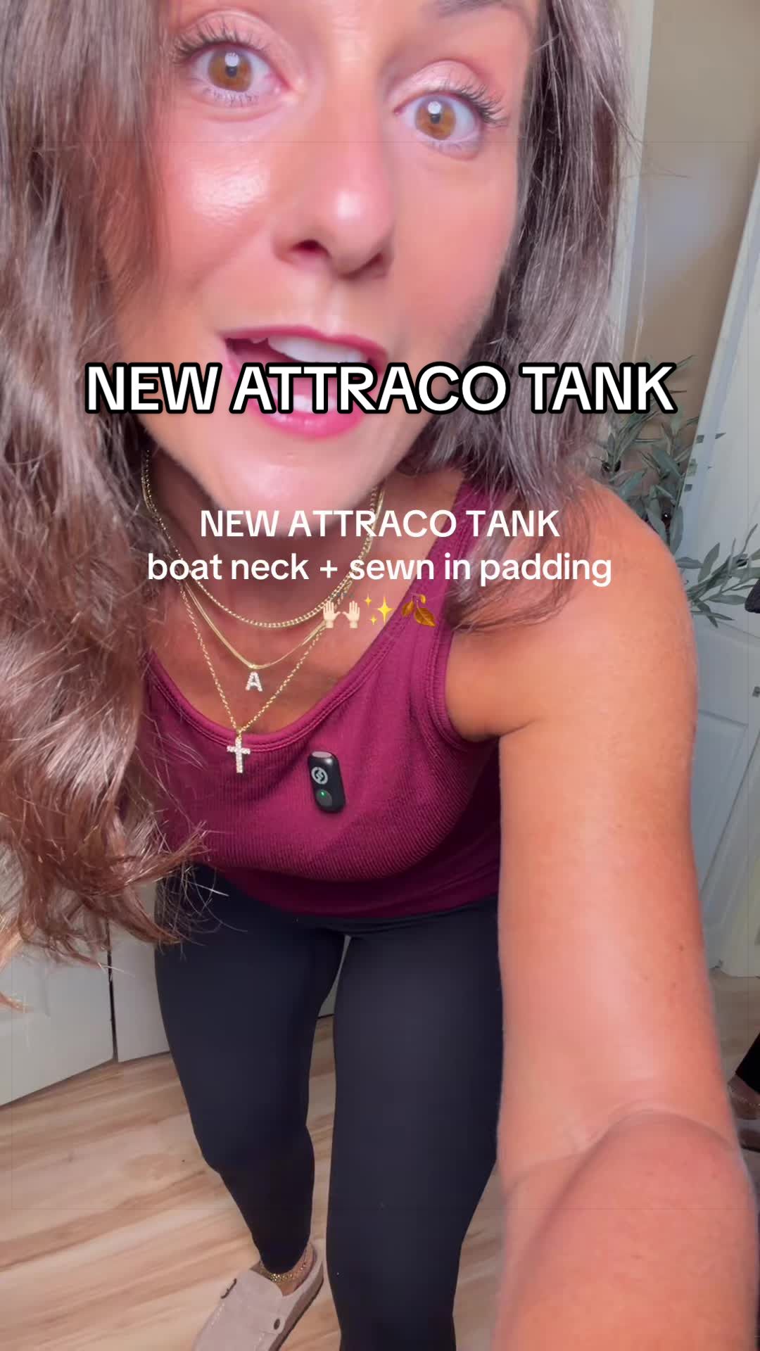 TikTok post by @mandiehunter_ for ATTRACO. Caption reads: the layering tank of the fall @ATTRACOOfficial.
