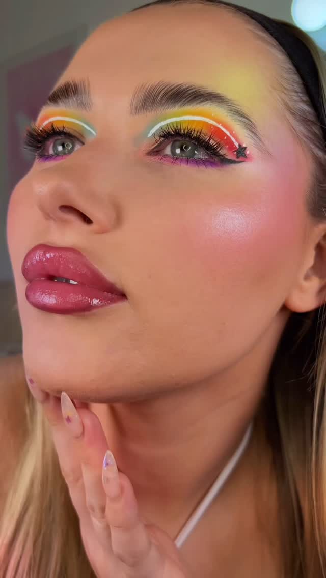 Instagram post by @shivonmakeupbiz for HNB Cosmetics. Caption reads: Happy PRIDE 2025!! 🌈💖
Sending all the love and....