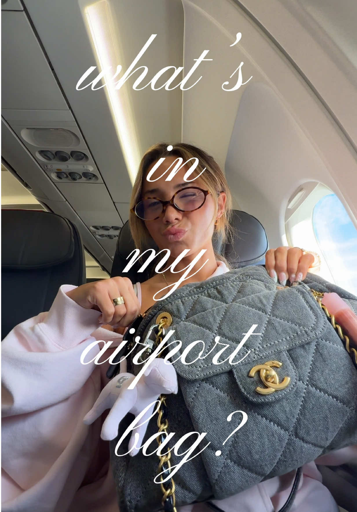 TikTok post by @estellelebourgeois_ for Touchland. Caption reads: [...] #purse #whatsinmybag #bagtour #girls....