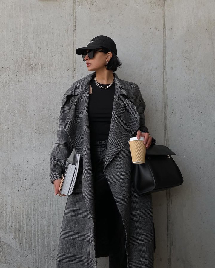 Instagram post by @veneti.a for BCBGMAXAZRIA. Caption reads: busy mornings @bcbgmaxazria #bcbgmaxazria #ad.