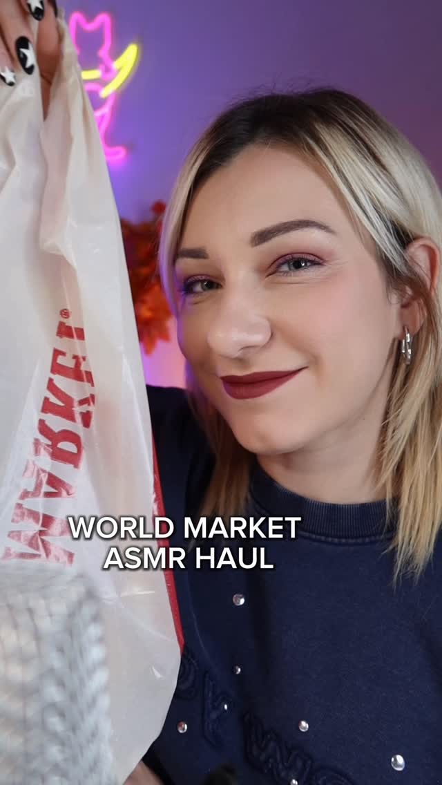Instagram post by @sleep_asmrtist for World Market. Caption reads: If I could I would get the whole store 😁 #asmr....