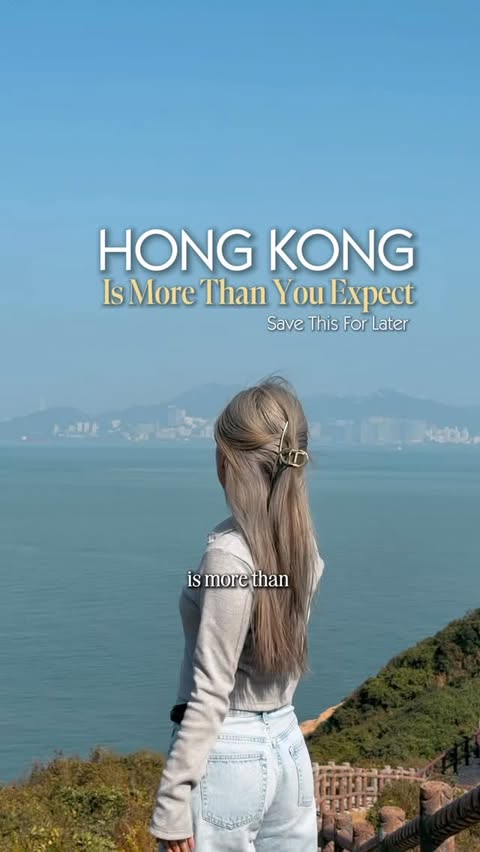 Instagram post by @budget.sis for Discover Hong Kong. Caption reads: [...] Hong Kong for my full itinerary.....