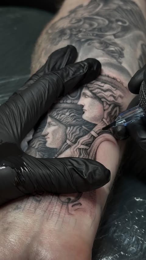 Instagram post by @beztattoo for EMALLA OFFICIAL. Caption reads: Sponsor @emalla.official , studio....