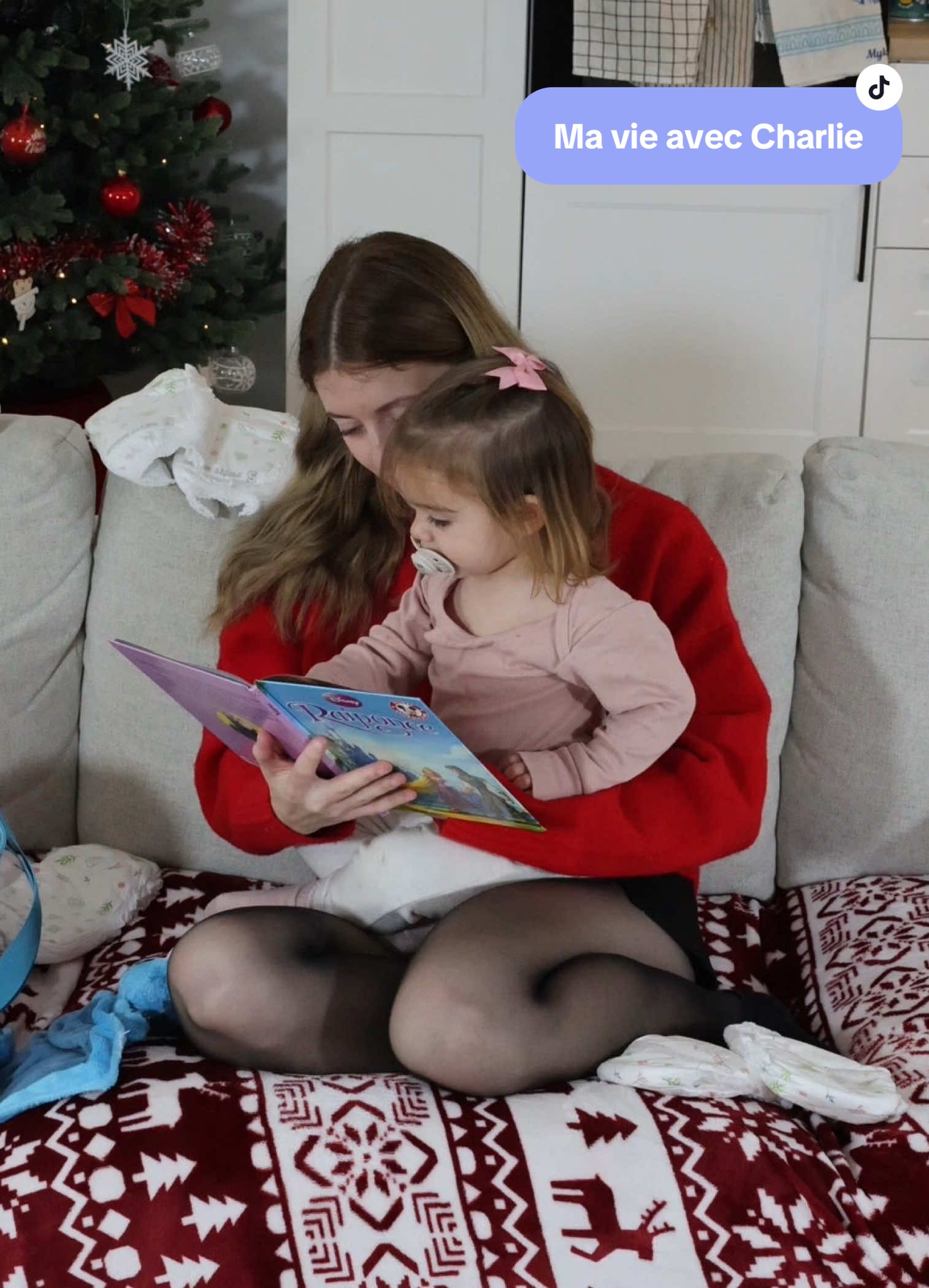 TikTok post by @chlooe.brn for Les Petits Culottés. Caption reads: Ma vie avec Charlie et @Les.Petits.Culottés....