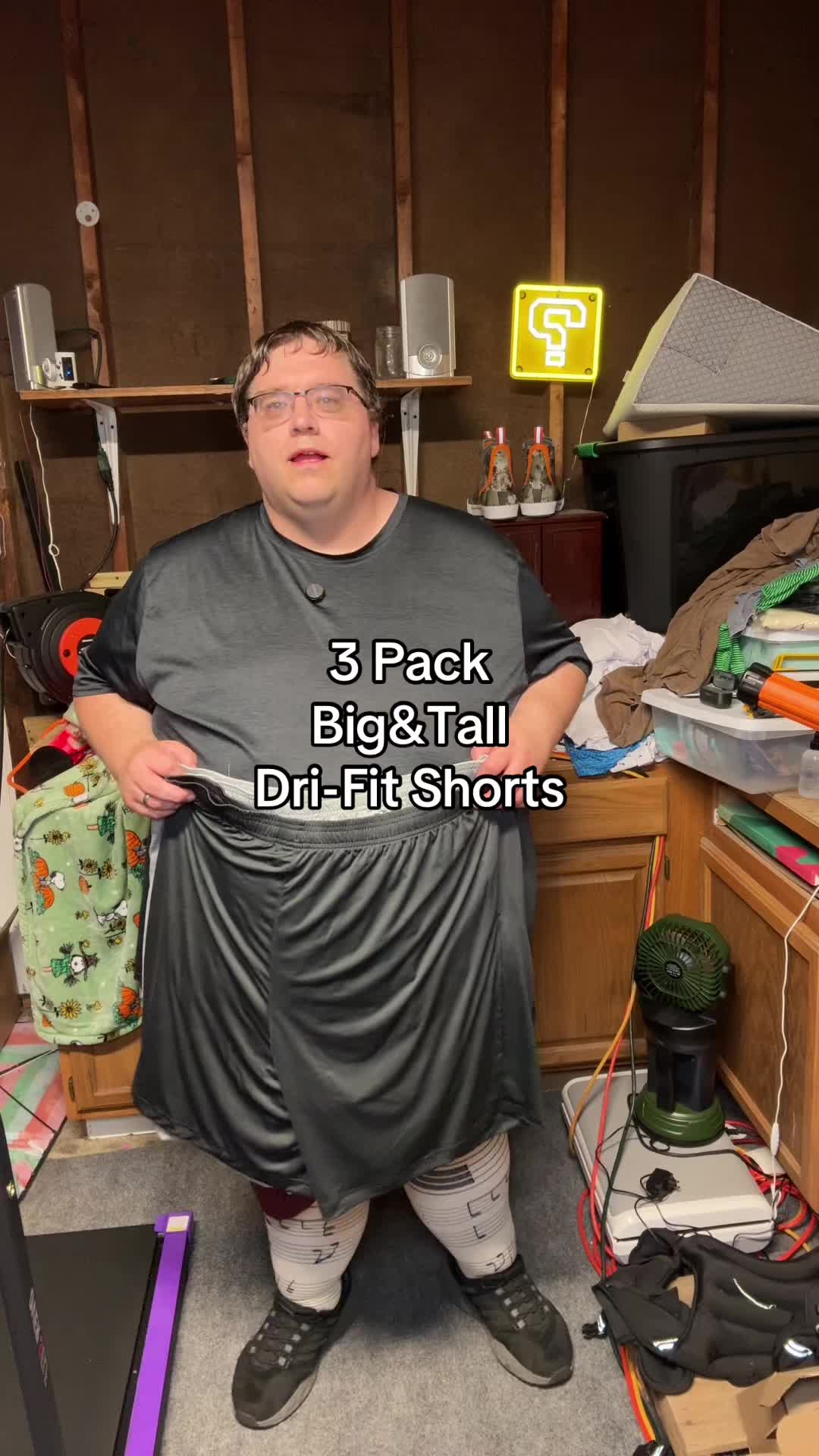 TikTok post by @plantformed for Real Essentials. Caption reads: Get your 3 Pack of Shorts 🩳 from @Real Essentials....