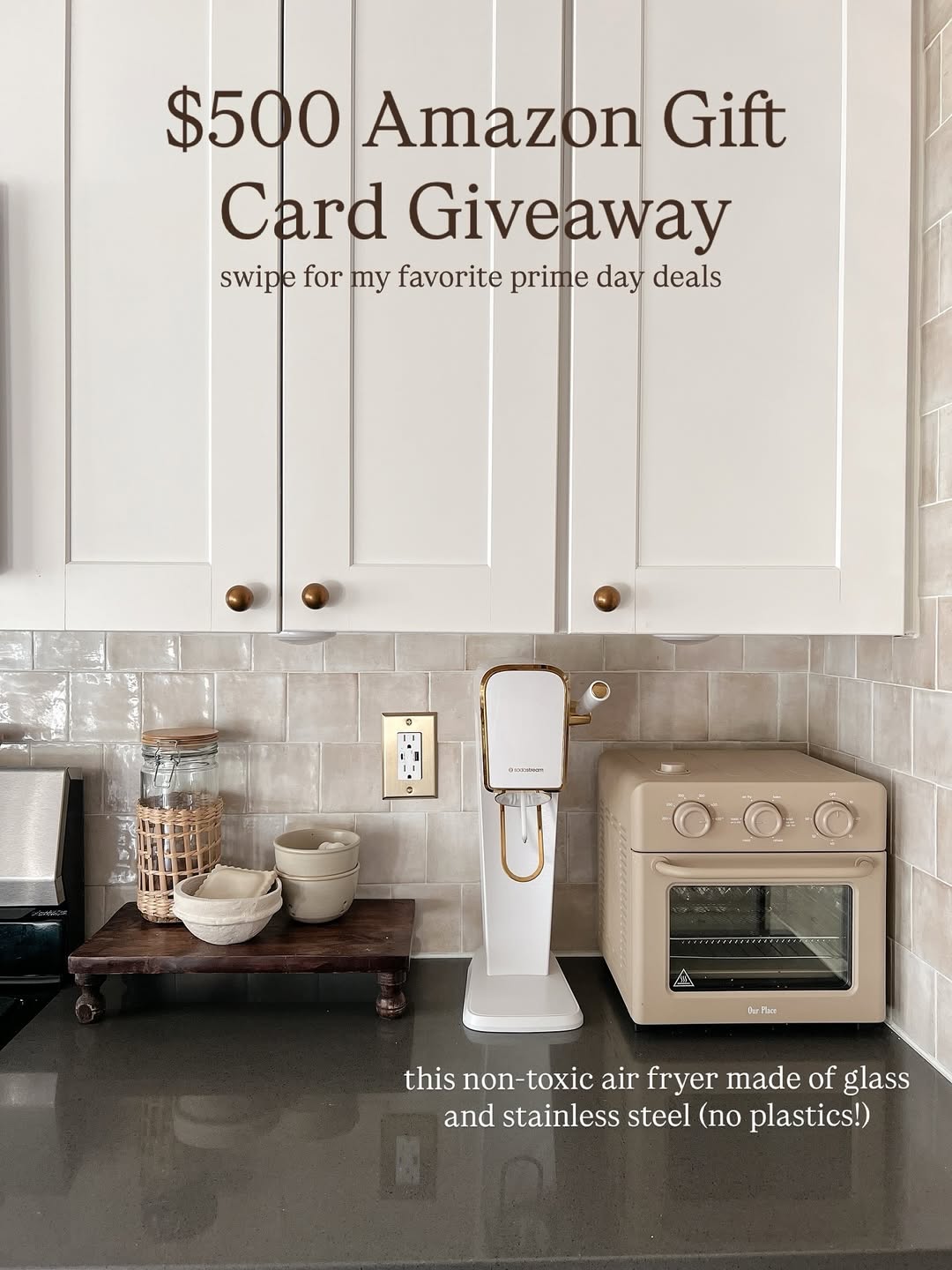 Instagram post by @bymeghang for Tubby Todd. Caption reads: I'm giving away TWO $500 @amazon gift cards to two....