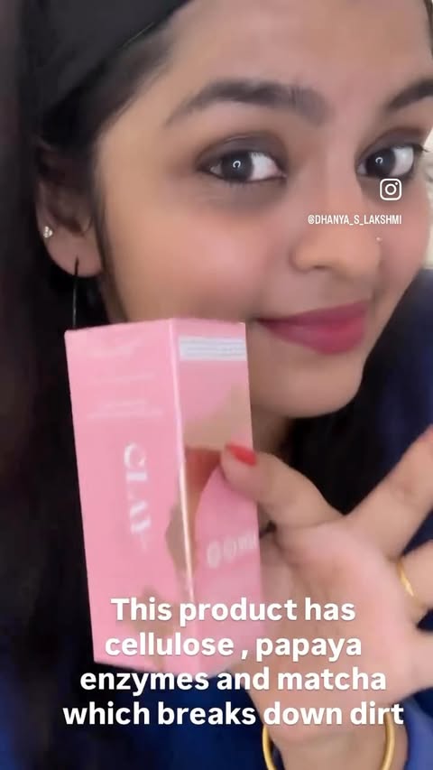 Instagram post by @dhanya_s_lakshmi for ClayCo.. Caption reads: Scrub the rough. Keep the glow ✨😇.#clayco....