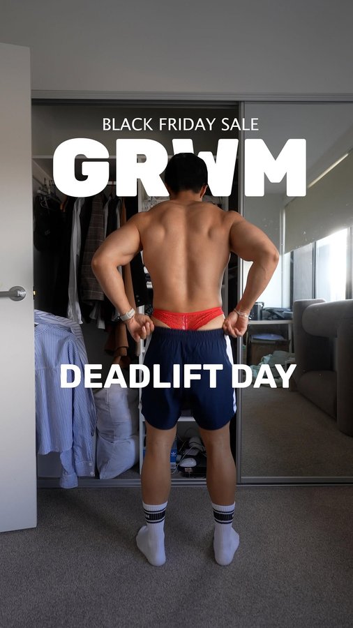 Instagram post by @l_eel_em for Muscle Nation. Caption reads: @musclenation ‘s BLACK FRIDAY SALE IS HERE!! 𝟰𝟬%....