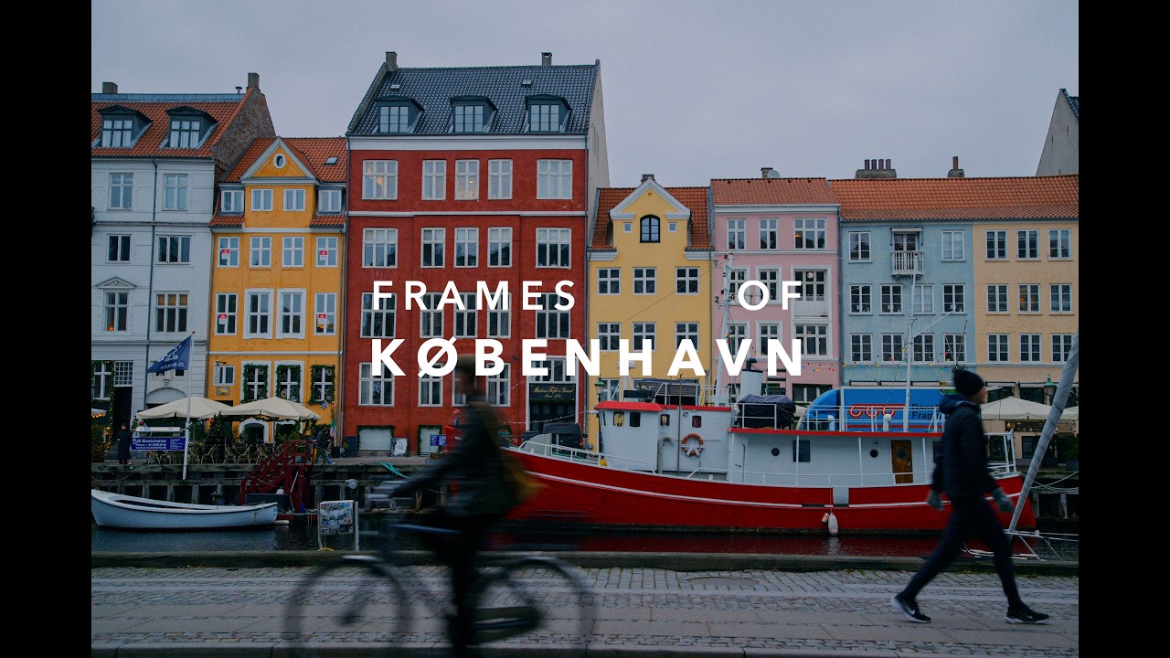 YouTube post by @OfTwoLands for FilmConvert. Caption reads: Frames of Copenhagen | Shot on Blackmagic Cinema....