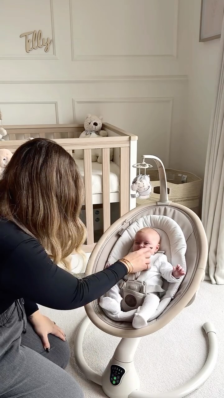 Instagram post by @sweethouseliving for Maxi-Cosi. Caption reads: My little velcro baby and her reflux mean she’s....