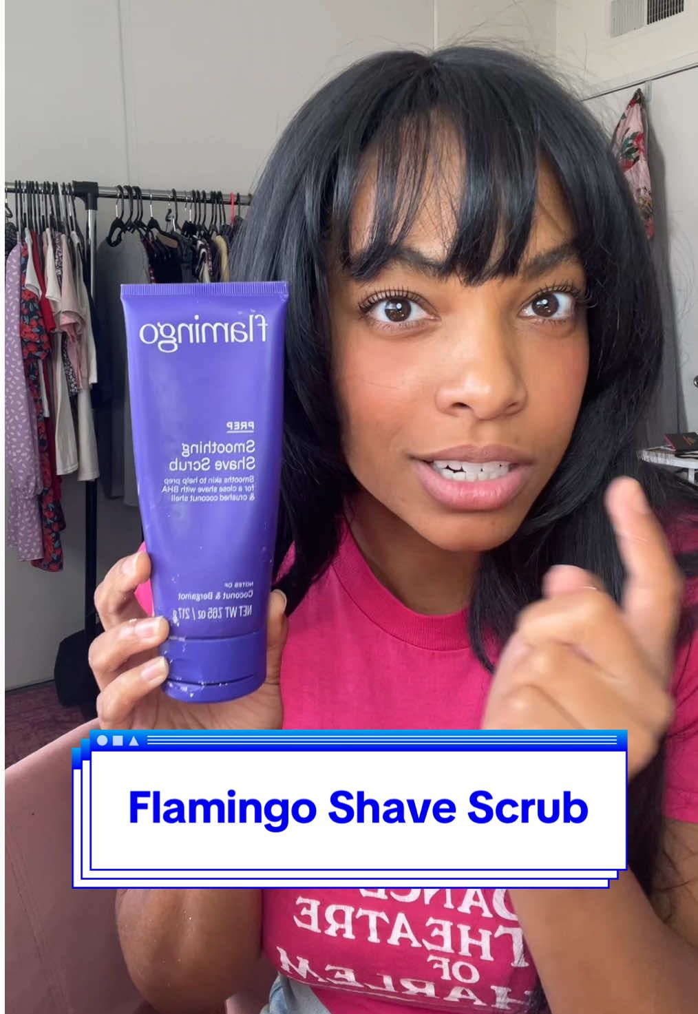 TikTok post by @pizzamydarling for Flamingo. Caption reads: [...] victimized by microbeads 🙋🏾‍♀️ @Flamingo....