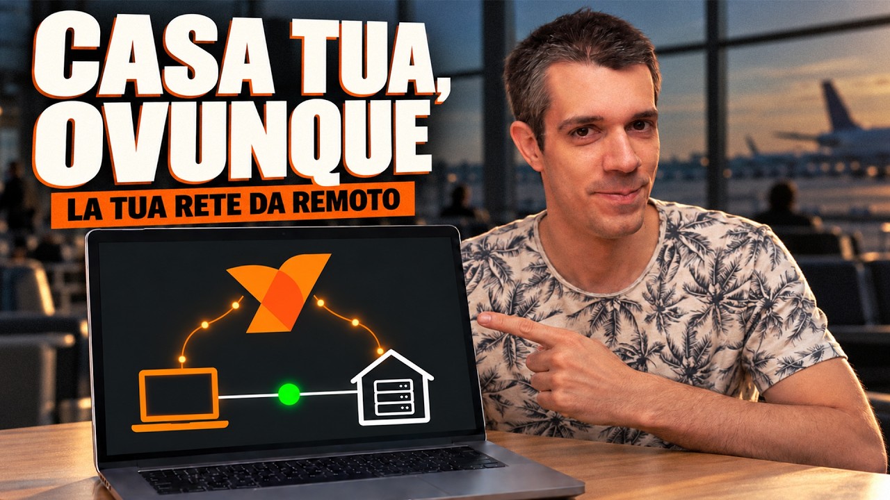 YouTube post by @morrolinux for Udemy. Caption reads: Access your homelab from anywhere, without opening....