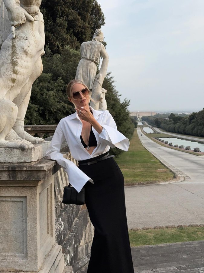 Instagram post by @leoniehanne for Marcolin. Caption reads: [...] Adding Italian glamour with....