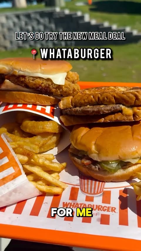 Instagram post by @justlex.x for Whataburger. Caption reads: [...] and try the new More for $4 deal at....