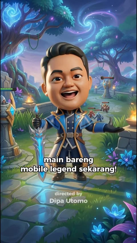 Instagram post by @dipa_utomo for Mobile Legends: Bang Bang. Caption reads: Berburu kemenangan bareng tuh bukan cuma soal push....