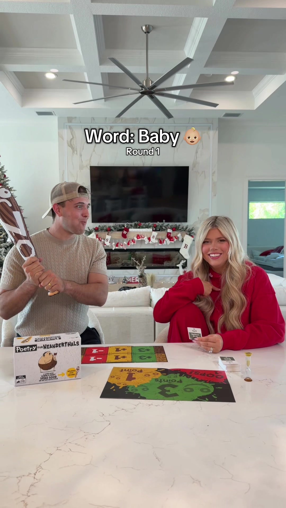 TikTok post by @mariahandbill for Exploding Kittens. Caption reads: We cannot stop laughing!! 🤣 @Exploding Kittens,....