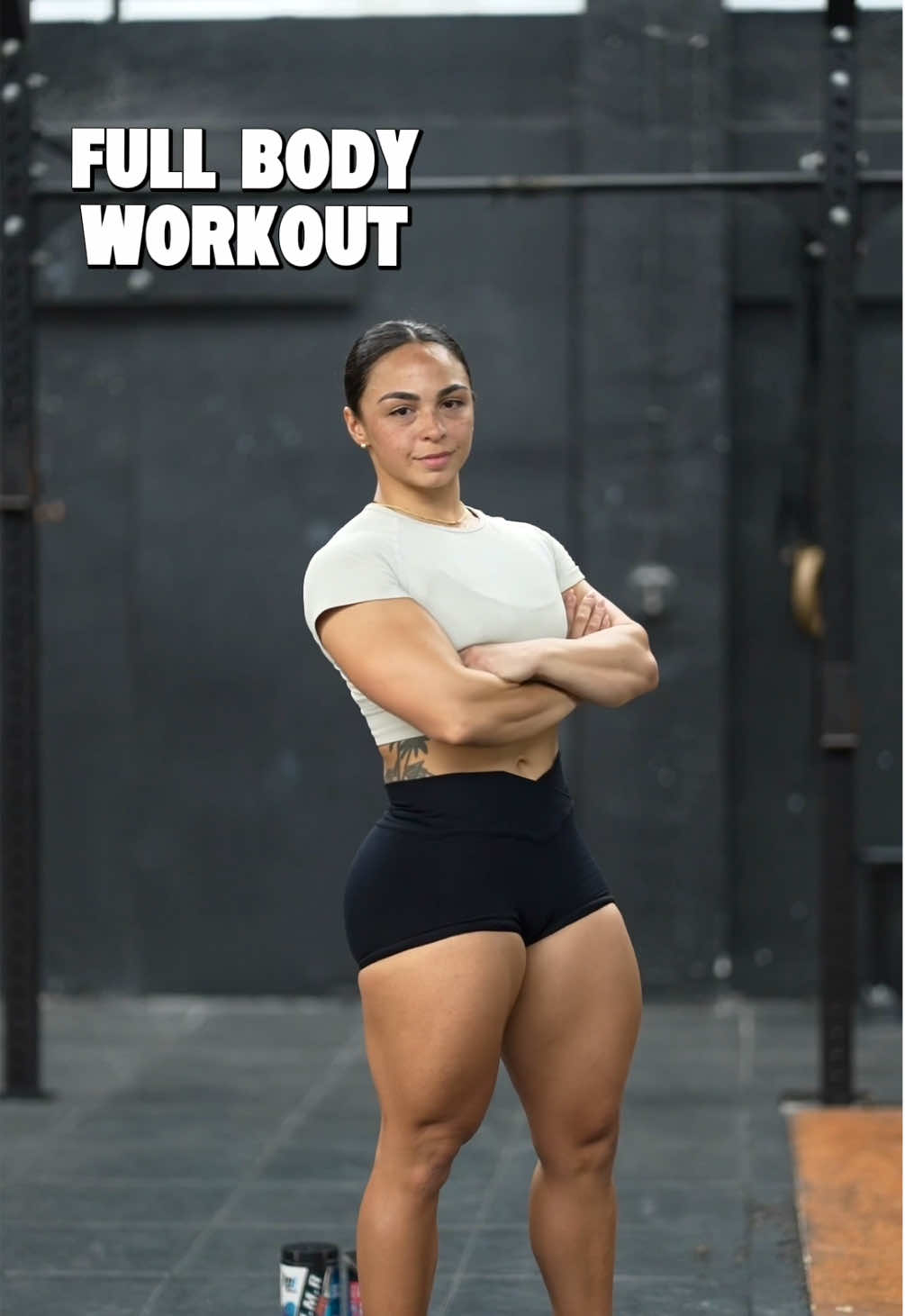 TikTok post by @boominbodbyshadia for BPI Sports. Caption reads: FULL BODY DUMBBELL BURNER  If you’re trying to hit....