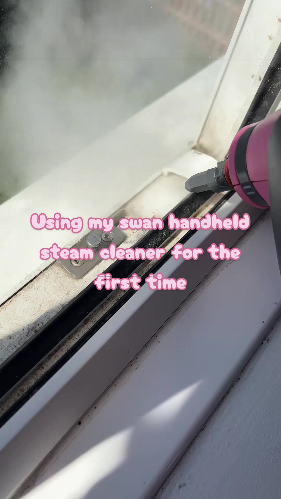 TikTok post by @_vickyann_ for SwanbrandSA. Caption reads: This swan handheld steam cleaner was so easy to....