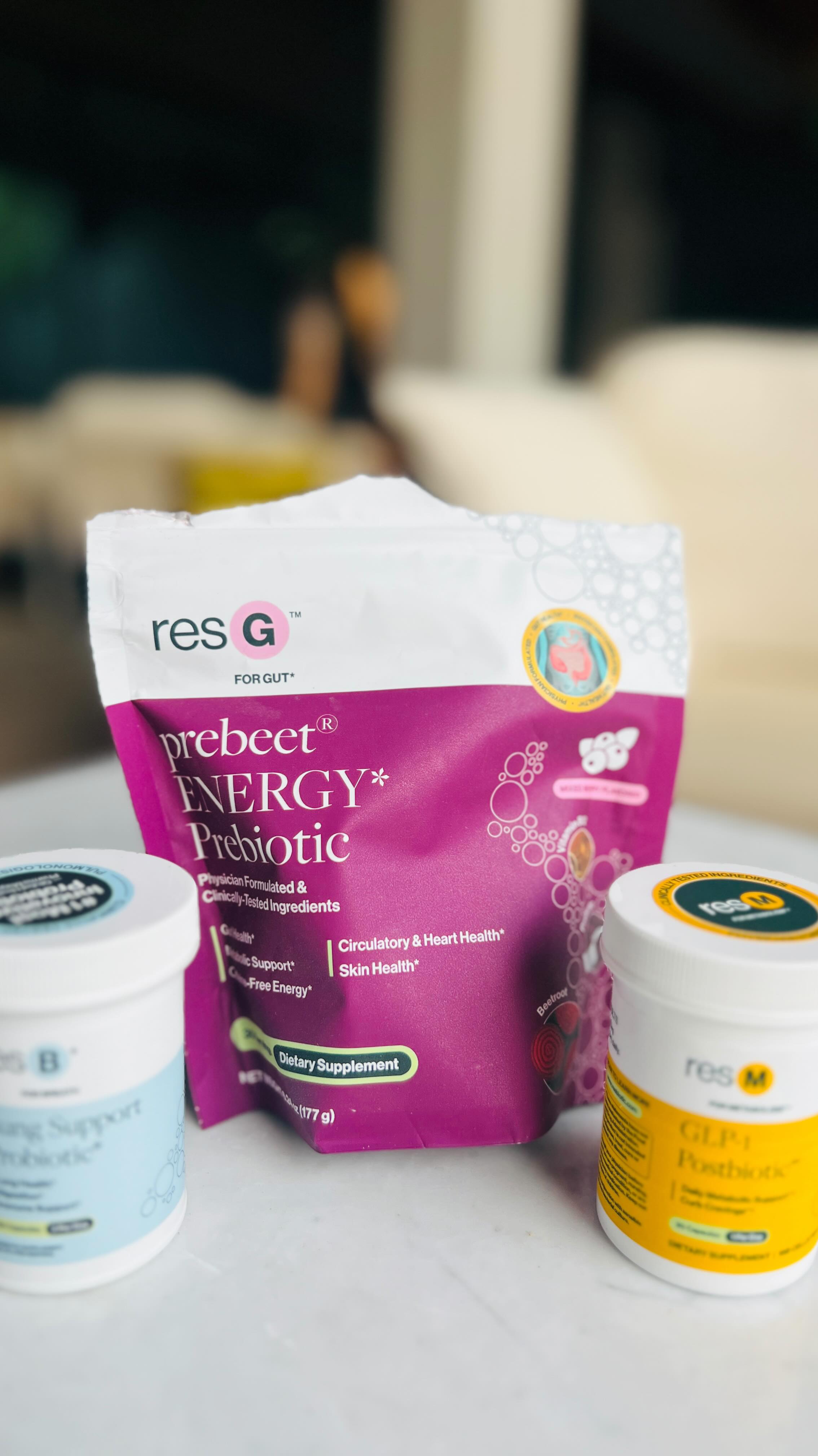 Instagram post by @thebeautybeau for Resbiotic. Caption reads: [...] have time for guesswork—good thing the....