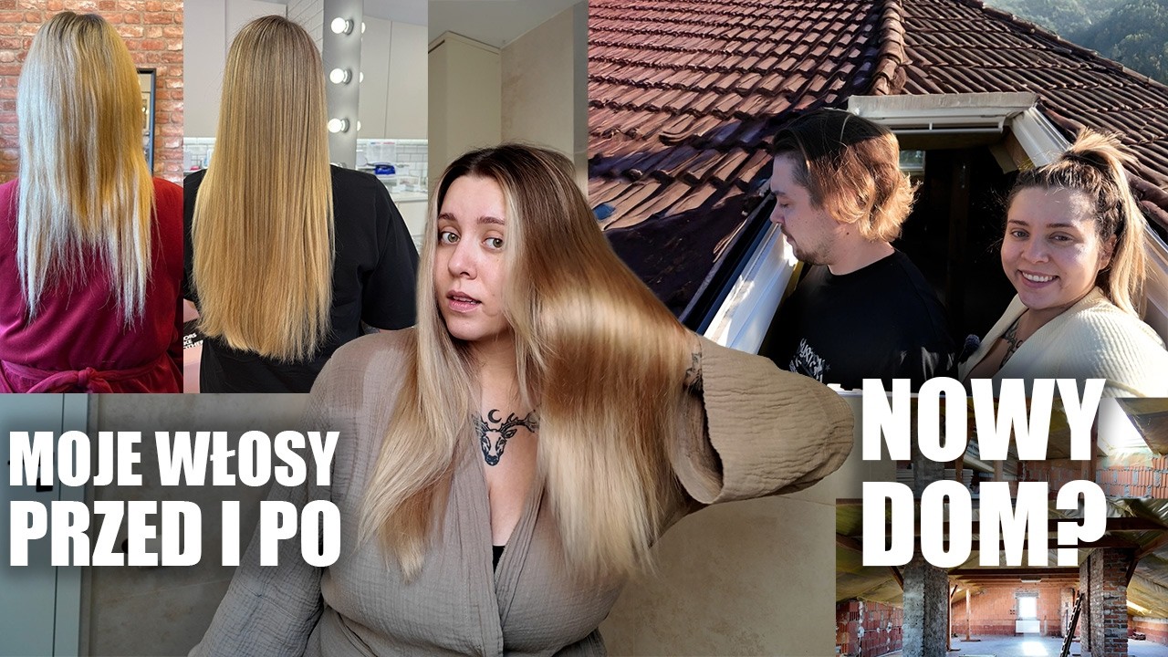YouTube post by @ZuzannaBorucka for Media Expert. Caption reads: 🏡💇‍♀️ My hair was DAMAGED... and now it looks....