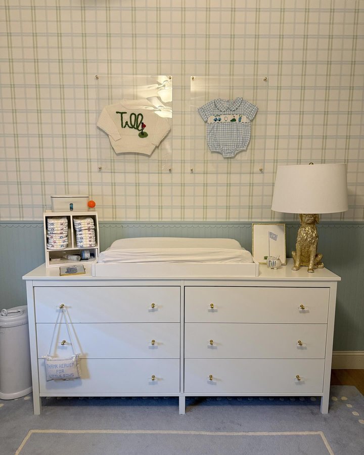 Instagram post by @halleeney for lovevsdesign. Caption reads: Tilly's room is finally complete thanks to....