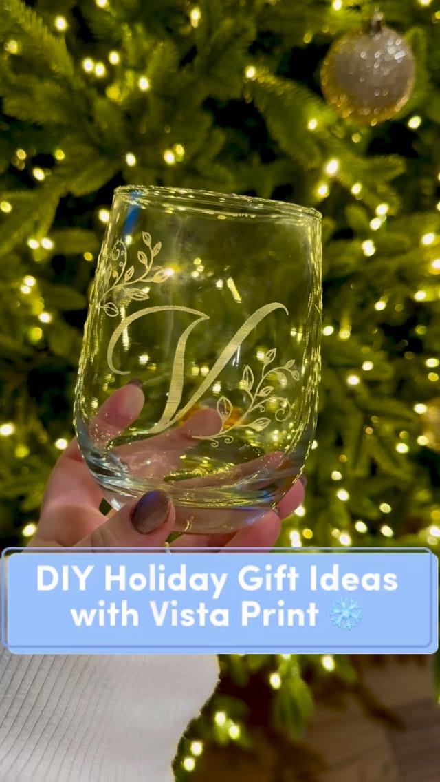 Instagram post by @foodiefun_adventures for VistaPrint. Caption reads: Time for another Holiday Gift Idea DIY with....