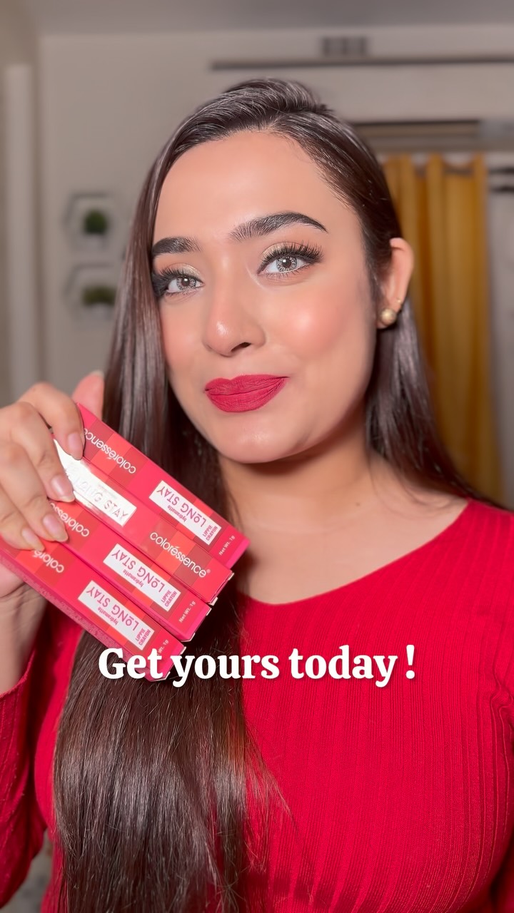 Instagram post by @shreya_chakraborty11111 for Coloressence. Caption reads: 👀 This isn’t your regular lipstick… and we’ll....