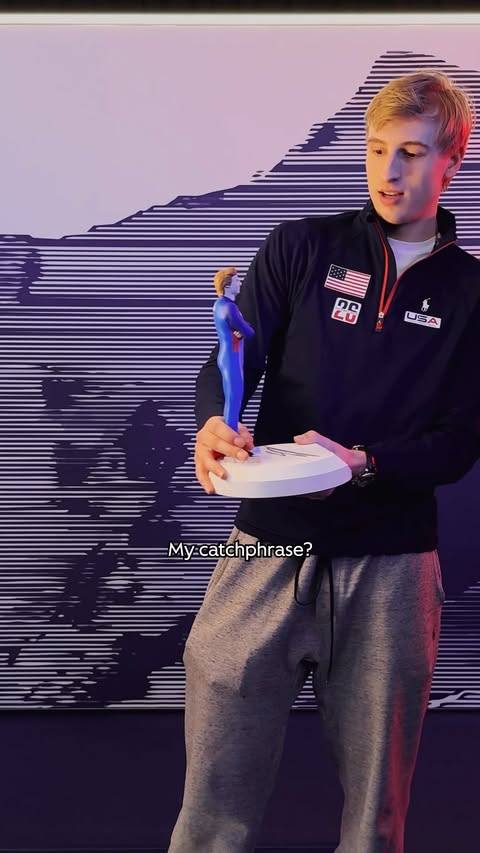 Instagram post by @stolz_jordan_ for Xfinity. Caption reads: Only @teamusa athlete @stolz_jordan_ could be a....